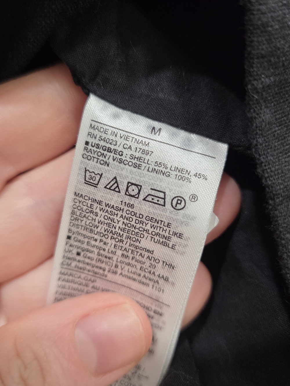 GAP Black Linen-blend Cropped Squared-Neck Tank Top - Picture 5 of 7